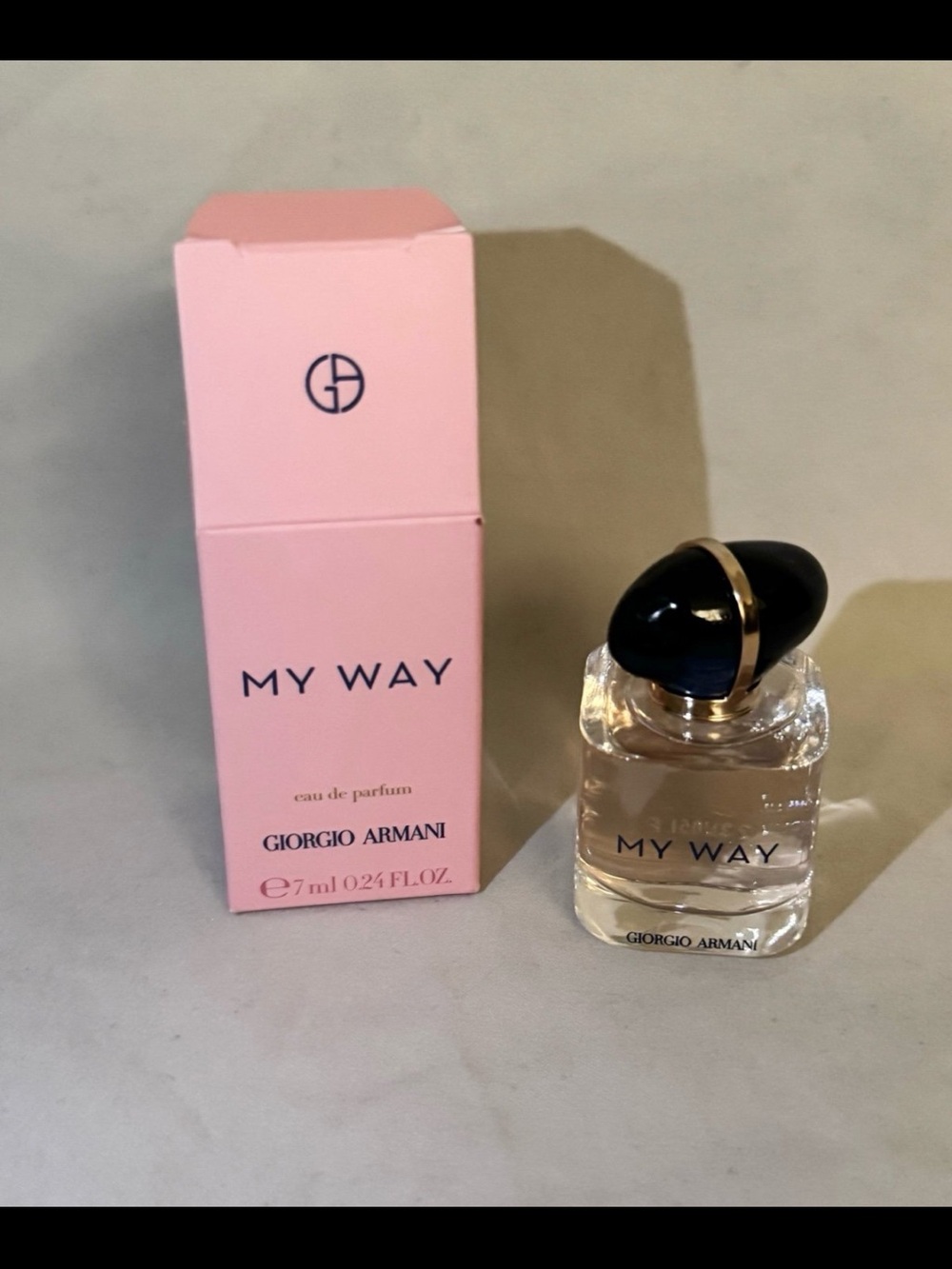 Giorgio Armani My Way Mini Perfume — Pink Box with Black Cap